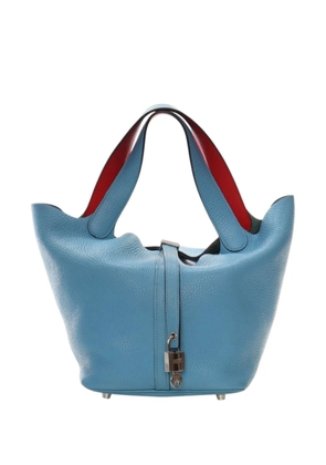 Hermès Pre-Owned 2019 Clemence and Swift Picotin Lock 22 Eclat handbag - Blue