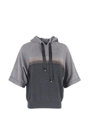Brunello Cucinelli Vintage short-sleeve hoodie - Grey