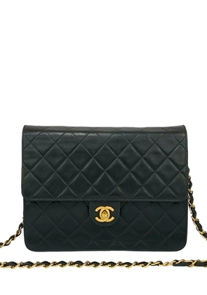 CHANEL Pre-Owned 2000-2002 Small CC Quilted Lambskin Single Flap crossbody bag - Black