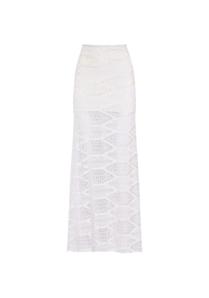 Amir Slama geometric openwork skirt - White