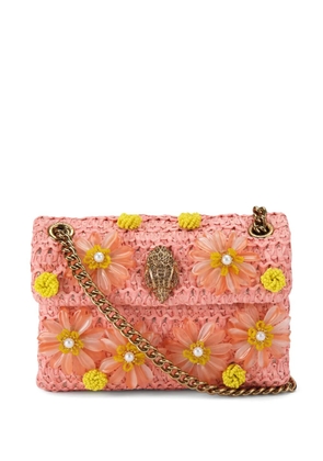 Kurt Geiger London mini Raffia Kensington shoulder bag - Pink
