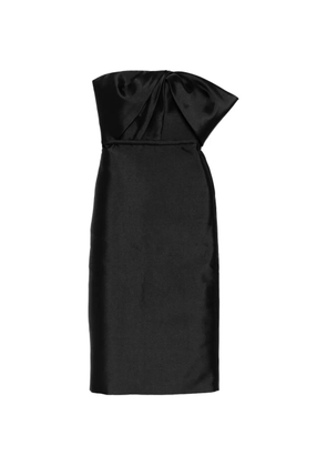 Amsale bow midi cocktail dress - Black