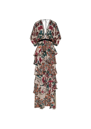 Johanna Ortiz Ancestral floral-pattern maxi dress - Neutrals
