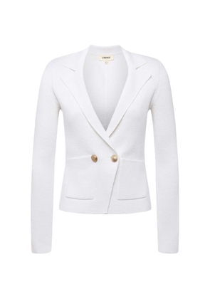 L'Agence double-breasted knit blazer - White