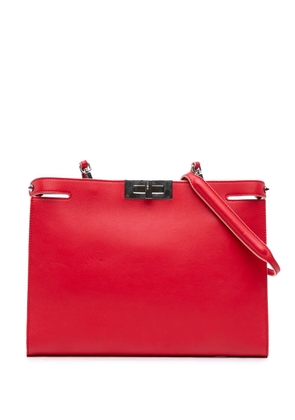 Fendi Pre-Owned 2010-2026 Leather Peekaboo Clutch crossbody bag - Red
