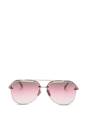 Linda Farrow rimless pilot sunglasses - Gold