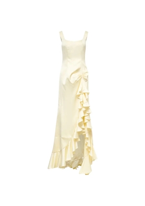 Stolen Stores ruffled slit maxi dress - Yellow