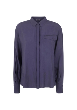 Emporio Armani long-sleeve pocket shirt - Blue