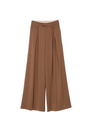 Berwich Nina pleated wide-leg trousers - Brown