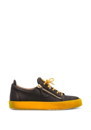 Giuseppe Zanotti Vintage zip leather sneakers - Black