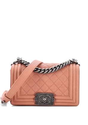 CHANEL Pre-Owned Boy Flap Bag Quilted Caviar Small crossbody bag - Pink