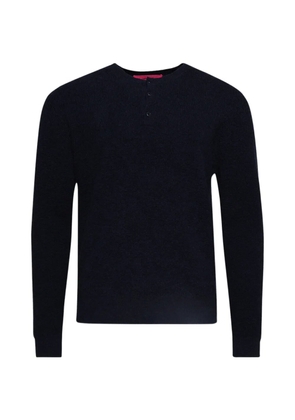 The Elder Statesman ribbed buttoned sweater - Black