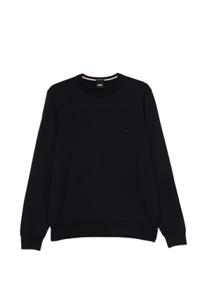 BOSS crew-neck knitted sweater - Blue