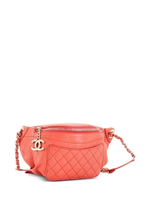 CHANEL Pre-Owned Bi Classic Waist Bag Quilted Crumpled Calfskin belt bag - Pink