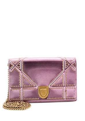 Christian Dior Pre-Owned Diorama Flap Bag Studded Patent Small crossbody bag - Pink