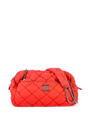 CHANEL Pre-Owned Bubble Quilt chain shoulder bag - Red