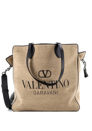 Valentino Garavani Pre-Owned Reversible Shopping Toile Iconograph Fabric with Leather Medium tote bag - Neutrals