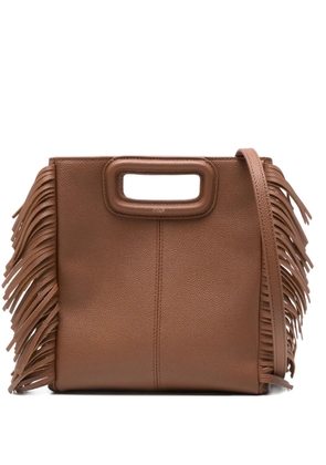 Maje fringe handle tote bag - Brown