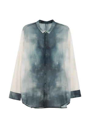 Masnada brushed-effect shirt - Blue