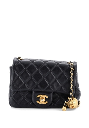 CHANEL Pre-Owned Pearl Crush Square Flap Bag Quilted Lambskin Mini crossbody bag - Black
