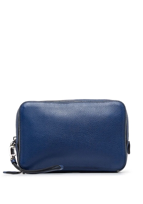 Prada Pre-Owned 2010-2023 enamel triangle logo clutch - Blue