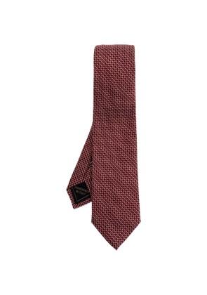 Brioni patterned silk tie - Red