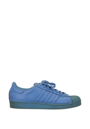 adidas x Pharrell Williams Equality Superstar leather three-stripe sneakers - Blue