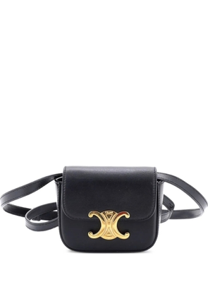 Celine Pre-Owned Triomphe Shoulder Bag Smooth Calfskin Mini crossbody bag - Black
