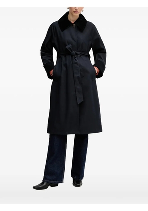 Barbour Reagan corduroy-trims trench coat - Blue