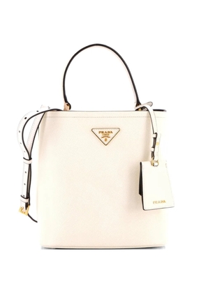 Prada Pre-Owned Panier Saffiano Leather Medium bucket bag - White