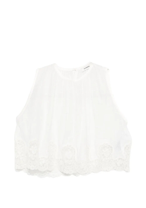 SANDRO lace-hem blouse - White