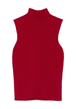 CFCL ribbed mock-neck top - Red