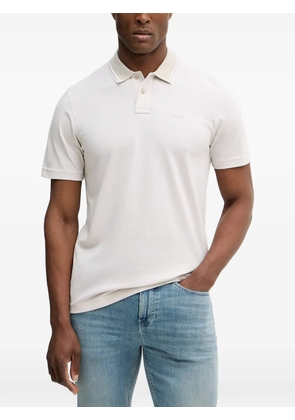 BOSS logo polo shirt - Neutrals