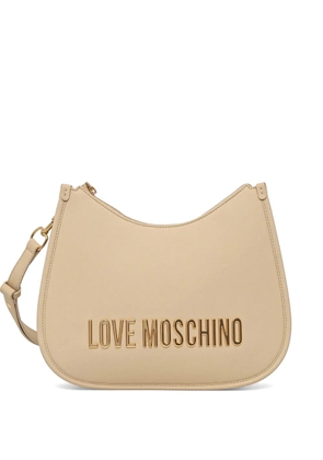 Love Moschino logo-lettering satchel - Neutrals