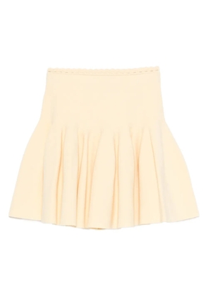 SANDRO pleated knitted mini skirt - Yellow