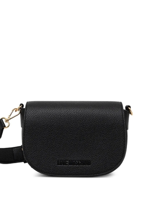 Love Moschino mini logo-lettering satchel - Black