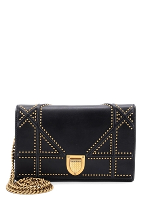 Christian Dior Pre-Owned Diorama Wallet on Chain Studded Leather crossbody bag - Black