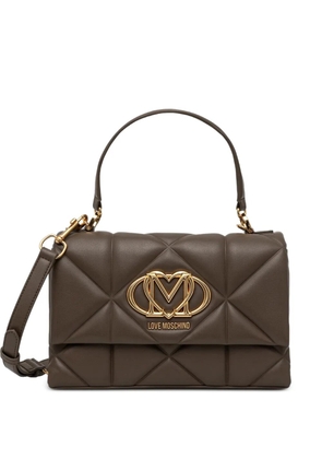Love Moschino quilted top-handle tote bag - Brown