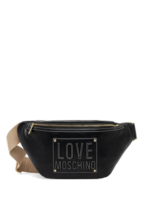 Love Moschino logo-detail zip belt bag - Black