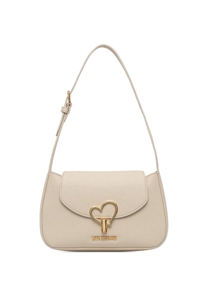 Love Moschino logo-plaque tote bag - Neutrals