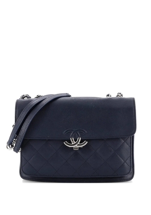 CHANEL Pre-Owned CC Box Flap Bag Quilted Calfskin Small shoulder bag - Blue