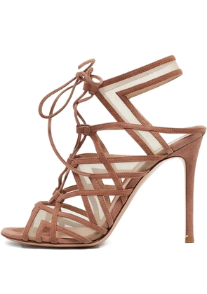 Gianvito Rossi Pre-owned 105mm strappy sandals - Brown