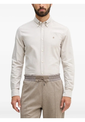 BOSS buttoned logo shirt - Neutrals