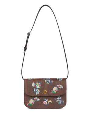 ETRO small embroidered cross body bag - Brown