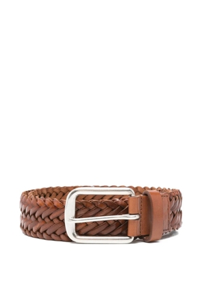 SANDRO woven leather belt - Brown