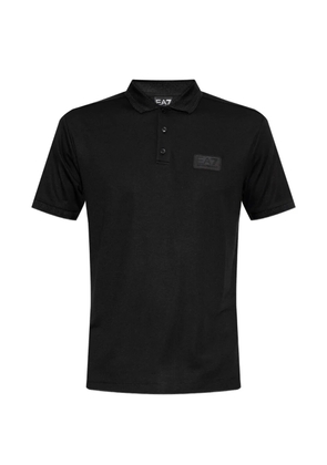 Ea7 Emporio Armani button logo polo shirt - Black