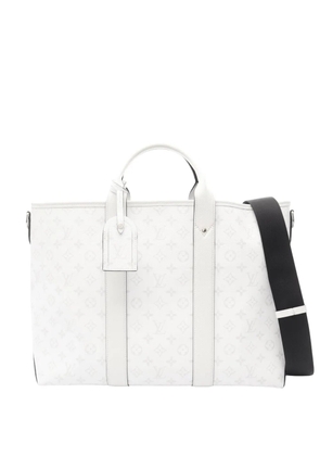 Louis Vuitton Pre-Owned 2021-2026 Monogram Taigarama Weekend Tote satchel - White