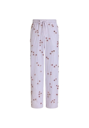 Dolce & Gabbana cotton-silk Vanity trousers with embroidery - Purple
