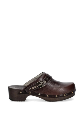 Scholl studded buckle clogs - Brown