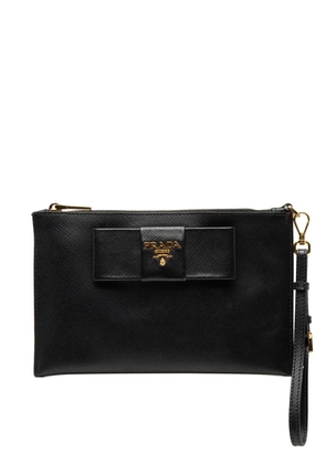 Prada Pre-Owned 2013-2025 Saffiano Bow clutch bag - Black